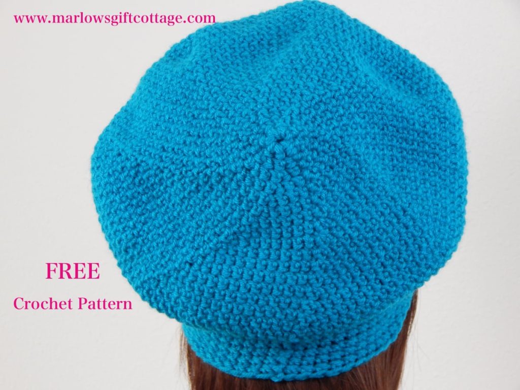 Easy crochet hat design for a winter slouchy hat