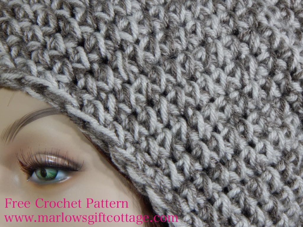 Easy crochet hat design for a winter slouchy hat