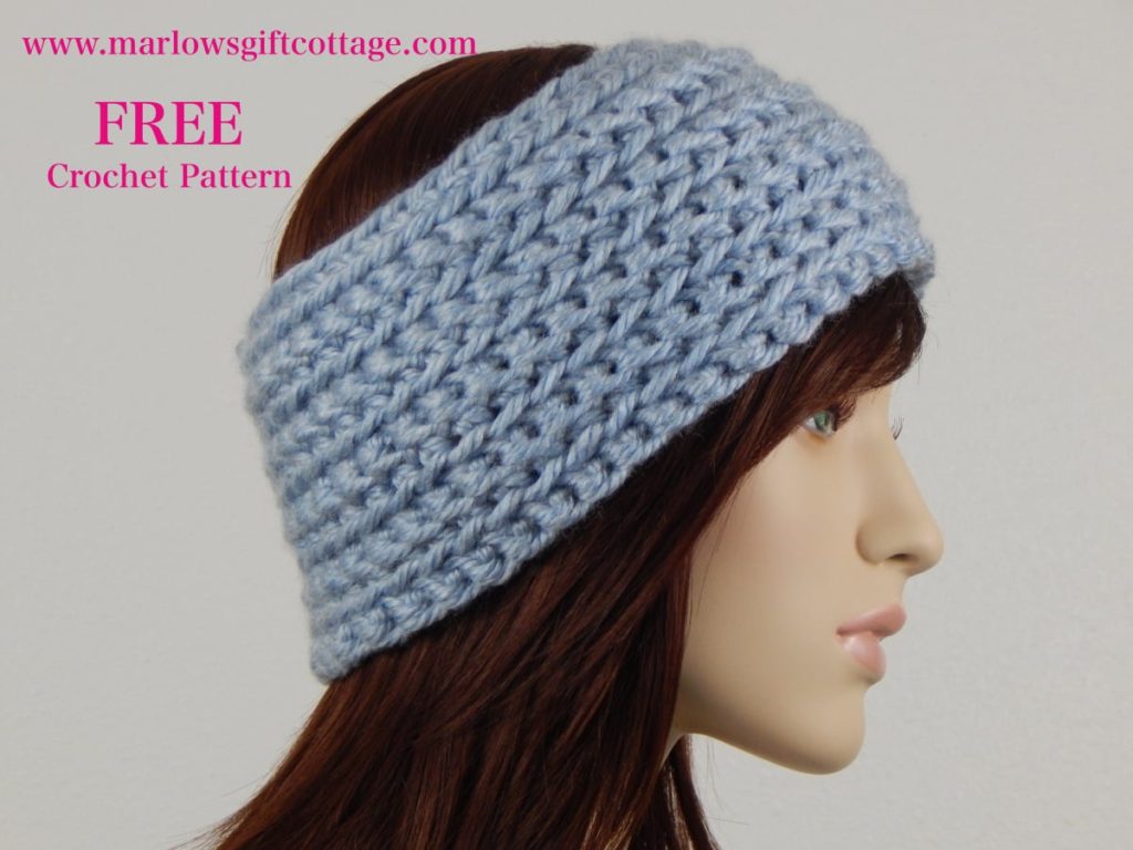 Easy crochet ear warmer pattern design for winter