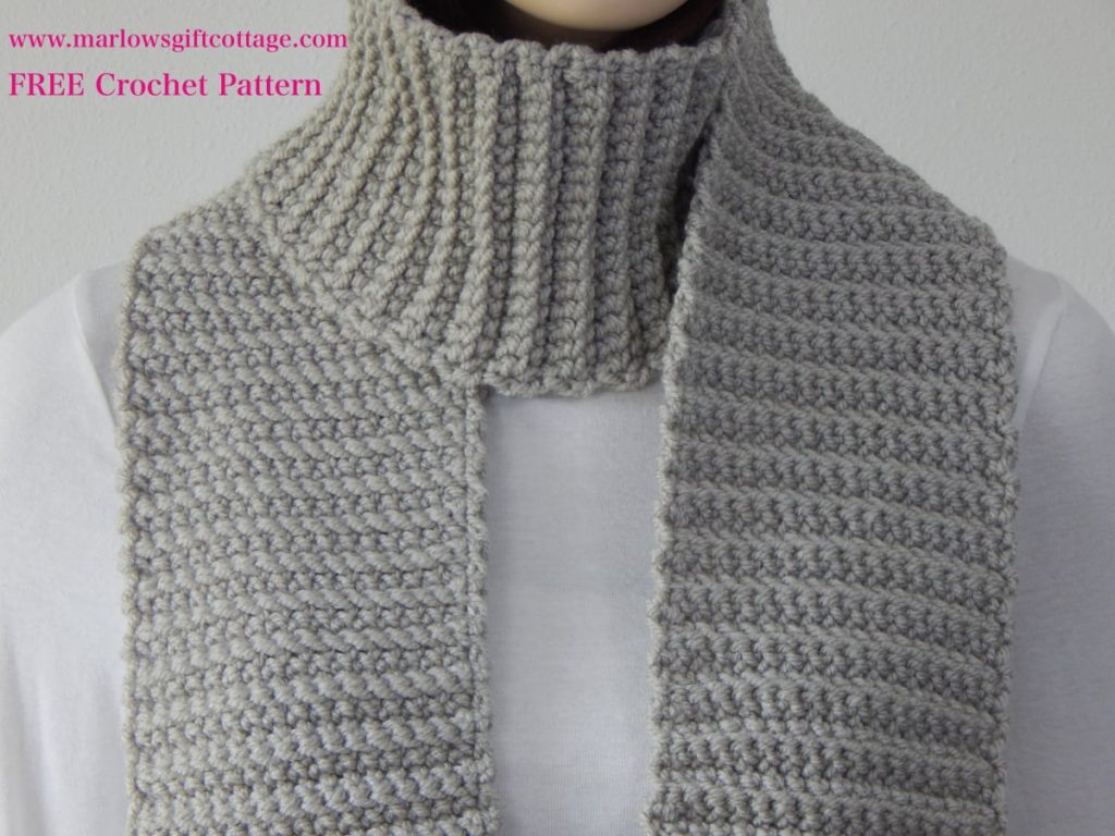 Easy simple crochet scarf pattern for beginner.
