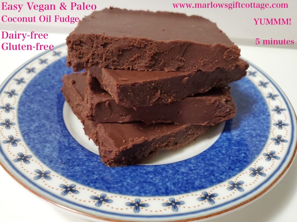 Allergy-friendly coconut oil fudge easy dairy-free gluten-free paleo dessert vegan fudge recipe