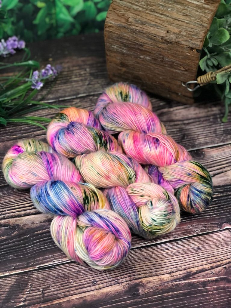 Amazing Hand Dyed Yarn by Makers on Etsy, Indie Etsy sellers, Handmade Creative Fibers, Etsy Shop, Wool Yarn, AChickThatKnitz Cottage Garden