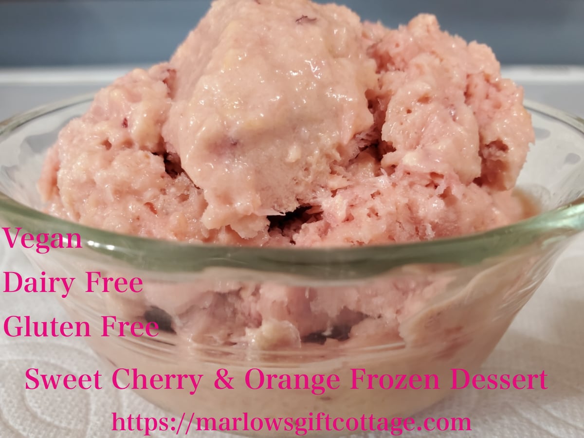 Read more about the article Dairy Free, Sweet Cherry and Orange Frozen Dessert or Drink