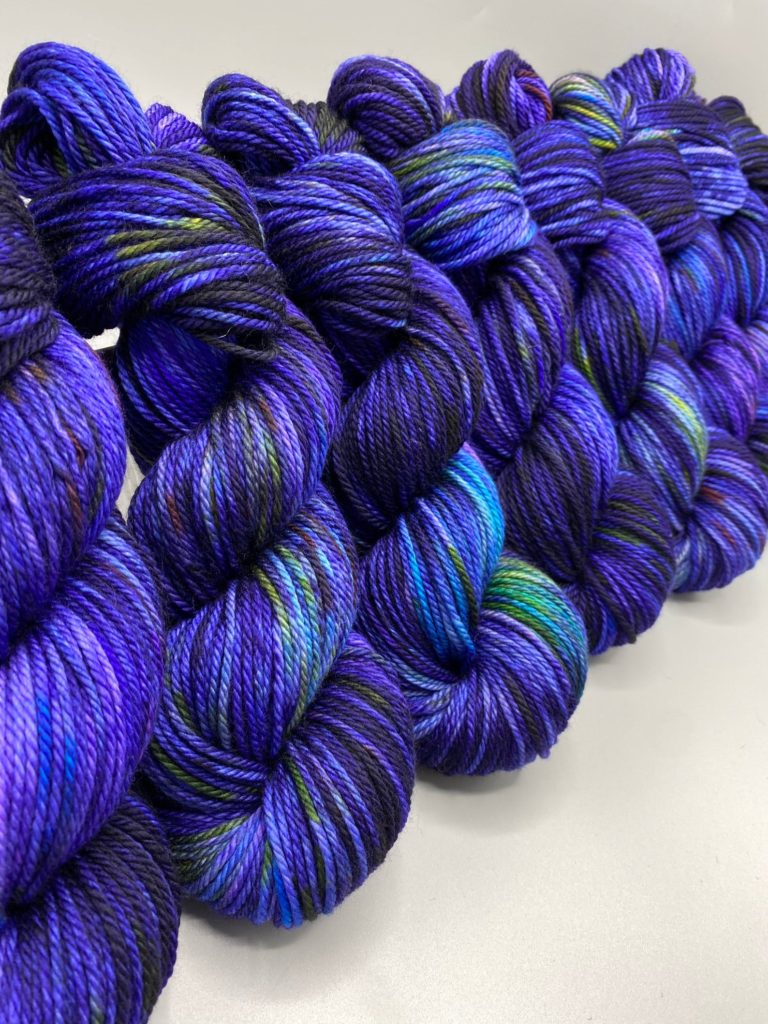 Amazing Hand Dyed Yarn by Makers on Etsy, Indie Etsy sellers, Handmade Creative Fibers, Etsy Shop, Wool Yarn, THREADSbymegannicole Psychedelic Sky