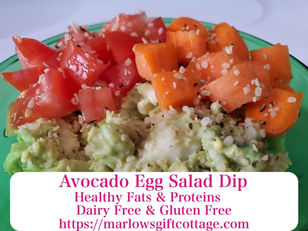 Avocado Egg Salad Dip, Gluten Free, Dairy Free, Omega 3, Omega 6, Healthy Fats, Protein, Avocado Recipes, Hemp Seeds, Vegetable Dip, Allergy Friendly Recipes