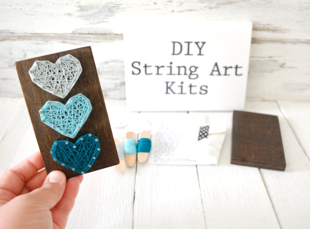 Make Your Own Handmade Gift with Awesome Arts and Crafts Kits for All Ages on Etsy to Inspire Your Creative Side Make Your Own Crafts, Handmade Gifts, StrungOnNails DIY heart trio