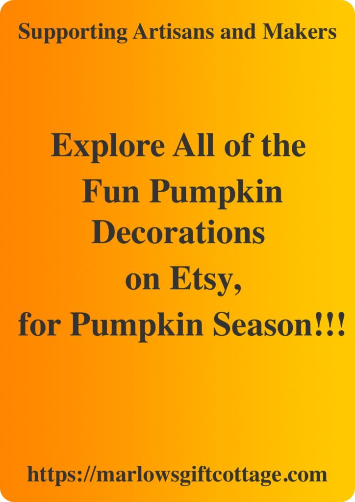 Explore All The Fun Pumpkin Decorations On Etsy for Pumpkin Season